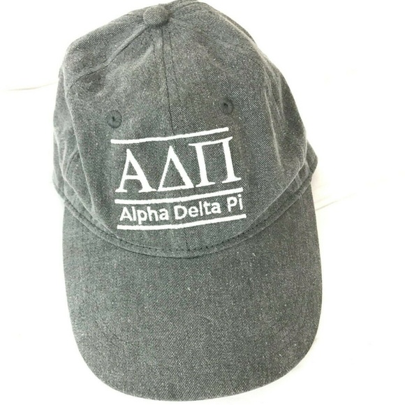 Accessories - Alpha Delta Pi gray baseball hat sorority college